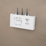 boîte rangement routeur modem optique cable électrique moderne adhésif blanc fleuri