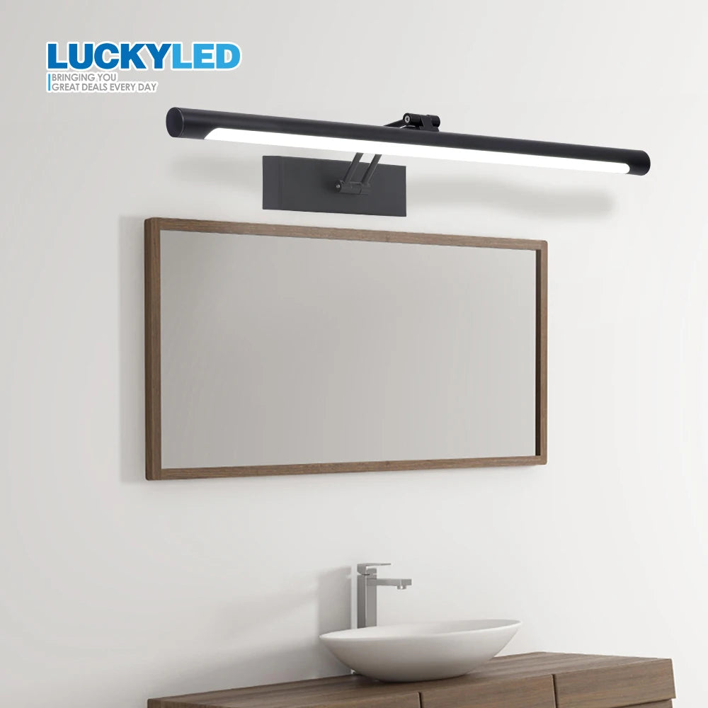lampe led murale moderne noire acier inoxydable 40cm 56cm 8w 12w 90v 260v