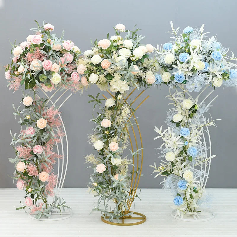 bouquets fleurs artificielles rose clair blanc vert modernes élégants mariage anniversaire diplômes fête
