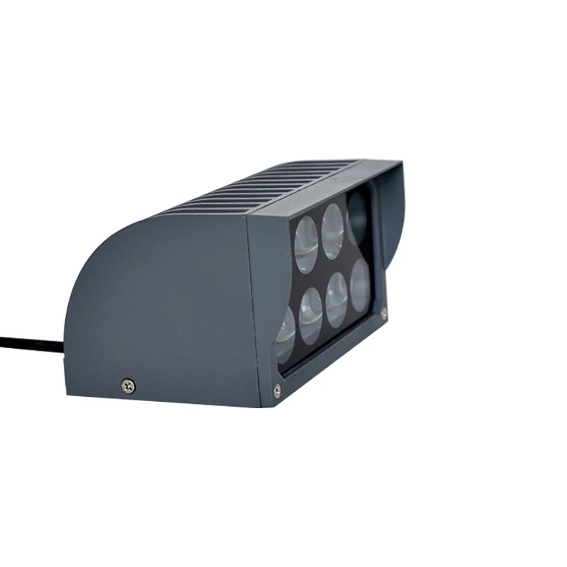 projecteur led extérieur gris aluminium ip67 moderne puissant mur câble noir fixe