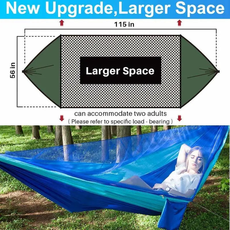 hamac camping moustiquaire auvent portable randonnée voyage survie extérieur vert