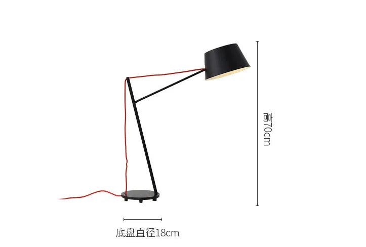 lampe sol moderne noir rouge led éclairage intérieur minimaliste vintageTouchable Interrupteur Marche Arrêt