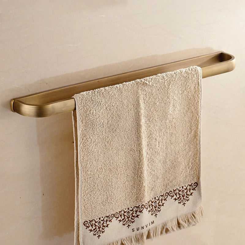 accessoires salle bain ensemble or antique fixations murales moderne barre serviettes porte papier toilette