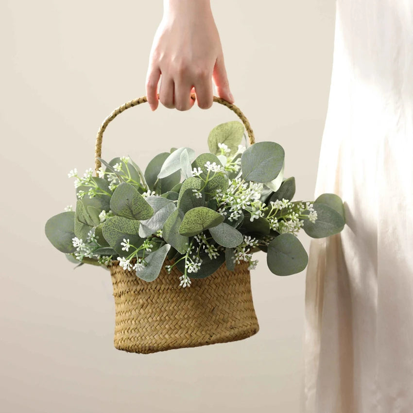 feuilles eucalyptus artificielles vert clair naturel sans vase décoration extérieure bricolage noël mariage