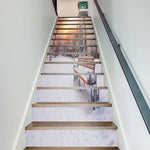 Détail autocollant père Noël escalier - Design classique Noël