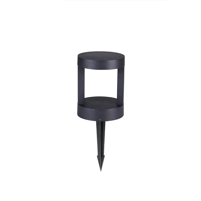 lampadaire extérieur led moderne noir ip65 étanche 10w lumiere chaude jardin contemporain