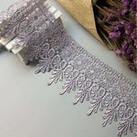 dentelle polyester fleurs dorée classique 10cm ajouré tissu coton garniture strass transparent costume applique