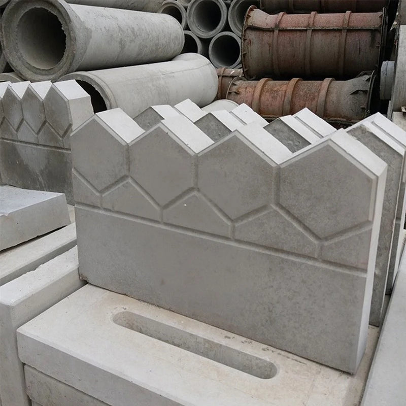 moule brique jardin hexagonnel moderne gris clair plastique construction décorationextérieur