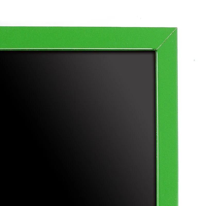 tableau noir moderne 35x45cm cadre bois aimants effaçable sec craie couleurs hooks éponge magnets