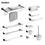 accessoires salle bain chrome modernes porte serviettes porte savon porte téléphone barres crochets vis