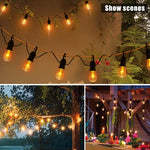 guirlande lumineuse solaire édison 12 ampoules led 300cm câbles noirs panneau inclinable vintage extérieur