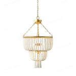 lampe suspendue or blanches classique chaînes ampoules e14
