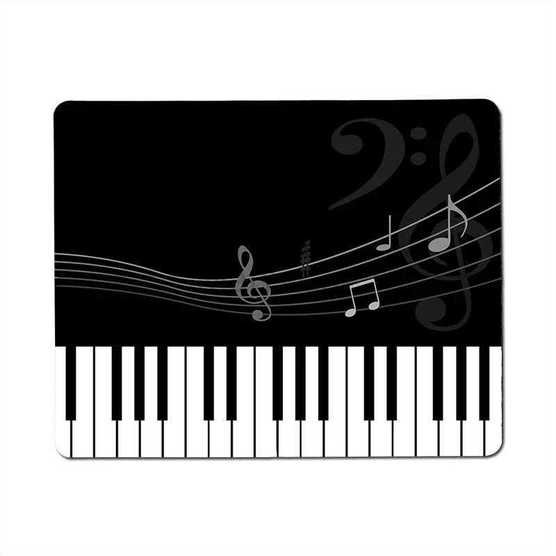 tapis souris caoutchouc notes musicales piano noir blanc durable minimaliste moderne
