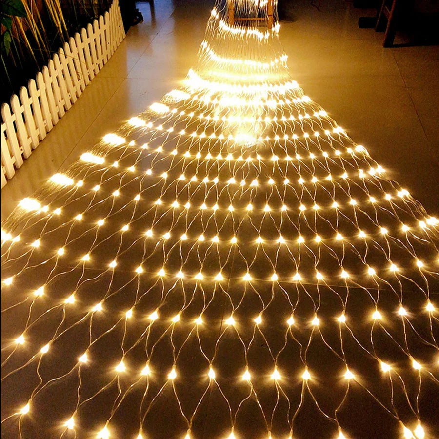filet lumineux blanc chaud bleu multicolore jardin noël vacances interrupteur distance led moderne