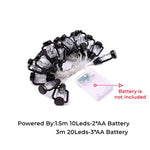 guirlande lumineuse vintage noël halloween 3m 20leds warmwhite batteries usb