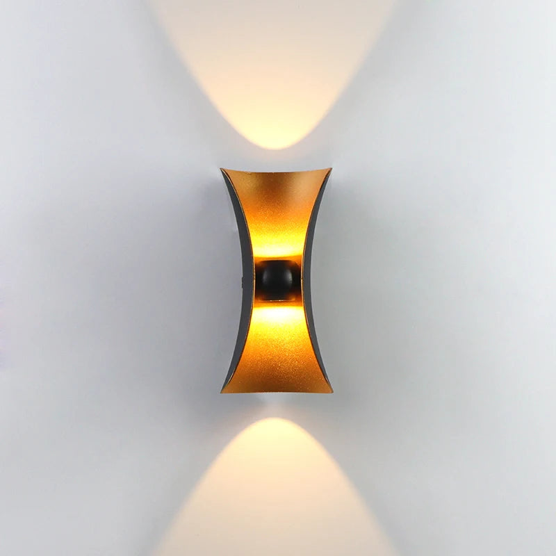 Applique murale LED extérieure blanche IP65 vue de face