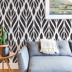 Motif floral pochoir mural réutilisable