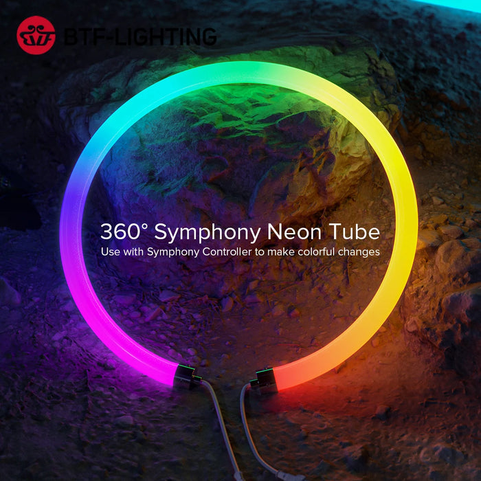 Tube néon flexible LED RGB 120 LED éclairant un mur moderne