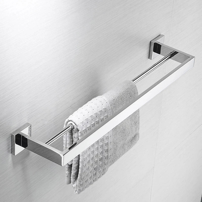 porte serviettes chrome moderne porte savon porte telephone ensemble salle bain vis fixations métal