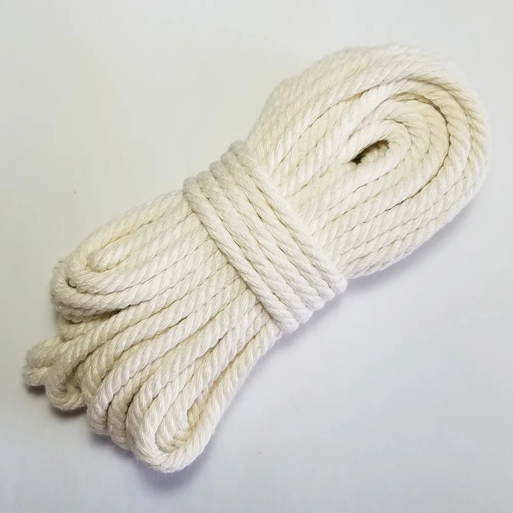 corde coton tissée rustique 100 naturelle 2mm 80m rouleau écologique haute ténacité blanc