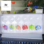 boules noel verre poissons decoratives transparentes artisanal animaux poissons colorés festive