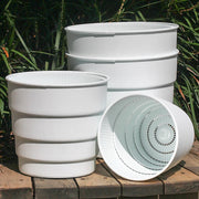 Cache-pot meshpot blanc avec trous d'air pour plantes intérieures et extérieures - Déco jardin