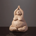 Sculptures humaines résine abstraction féminine gris beige orange contemporain minimaliste decoration intérieure arrival