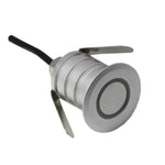 Spot LED moderne argenté résistant l'eau IP67 câble noir 12V LED