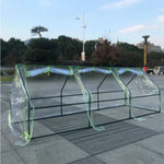 serre jardin transparente pvc 270x90x90cm cadre vert clips moderne fonctionnelle toile