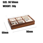 boîte bijoux bois compartiment verre bague collier boucle d'oreille cadeau