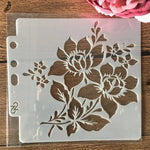 gabarit peinture fleurs moderne blanc bleu noir feuilles floral opaque minimaliste bricolage scrapbookcoration