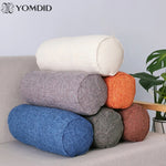 coussins rectangulaires patchwork lin moderne couleur gris orange moderne
