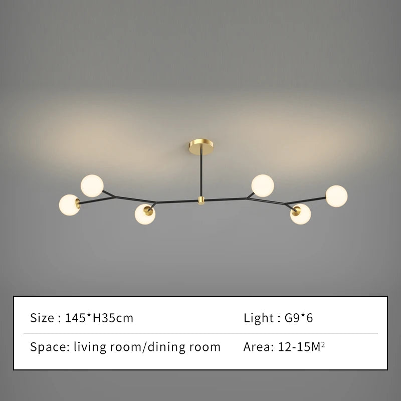 chandelier moderne suspension led 12 lumières blanc doré chambre salon