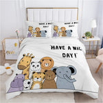 Chambre d'enfant décorée avec la housse de couette panda 140x200