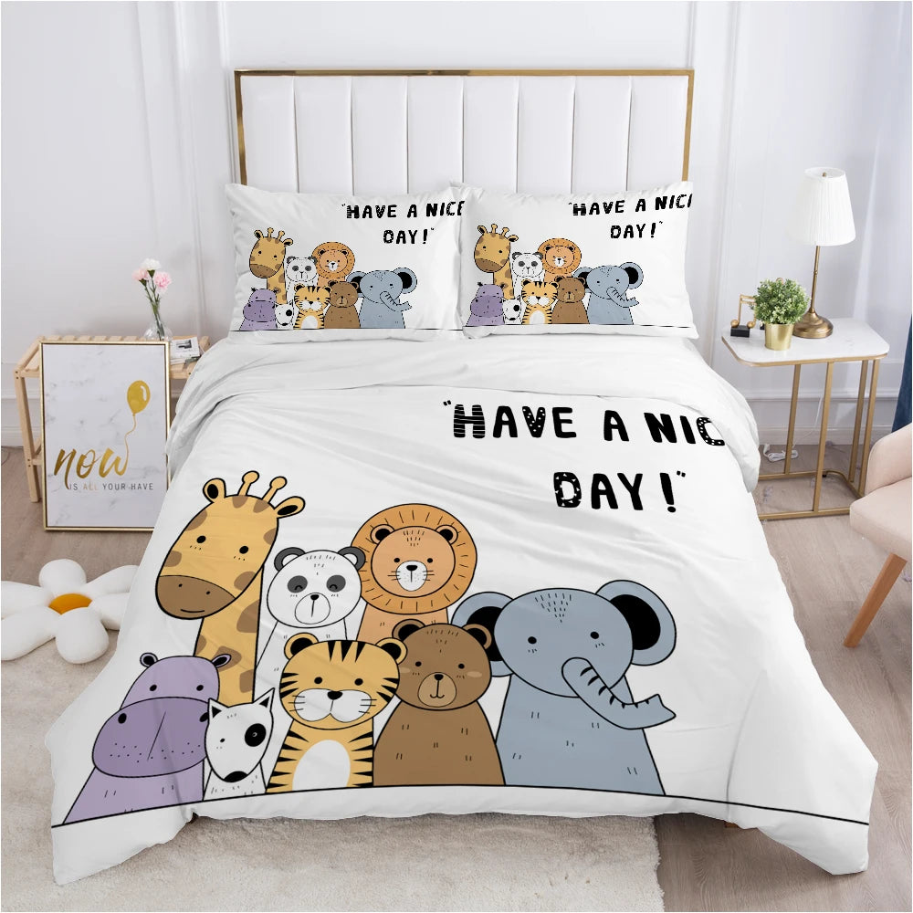 Chambre d'enfant décorée avec la housse de couette panda 140x200