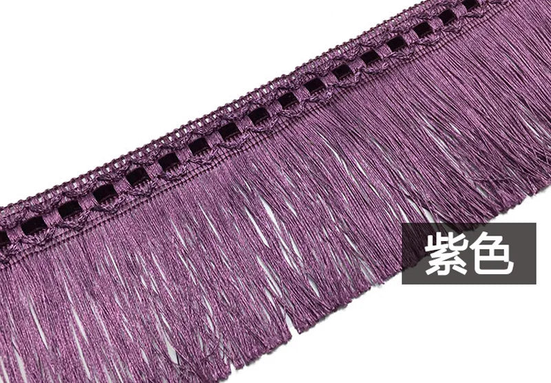 ruban franges or violet gris bleu beige classique élégant polyester ecologique decrolement tissu finement