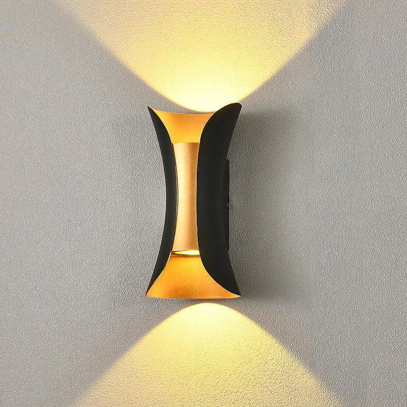 applique murale led noir contemporaine mur imperméable ip55intérieur extérieur jardin véranda chambre salon étude
