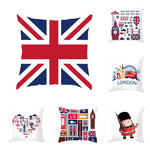 taies d'oreiller décoratives londonien motif big ben polyester respectueux environnement cartoon bleu rouge blanc