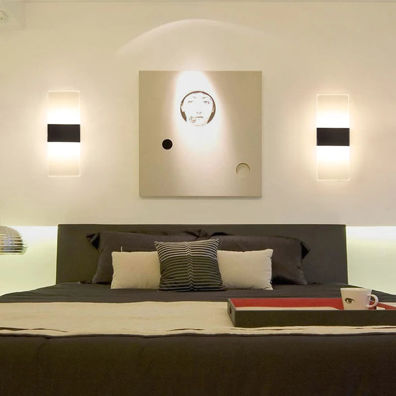 applique murale moderne led blanc gris éclairage chambre cuisine salle bain 22cm fixée mur