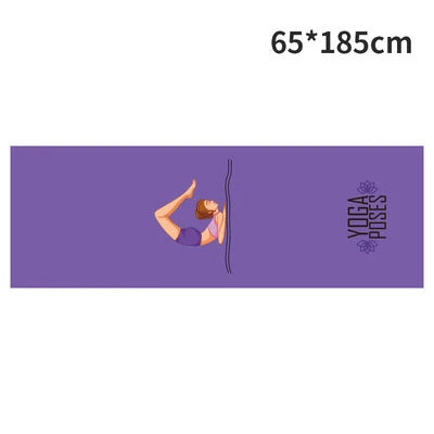 tapis yoga double couche non glissant bleu marine motifs floraux moderne 185x63cm yoga fitness