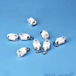 rideaux électriques runners blanc anneaux métalliques rail plastique lisse fonctionnels industriels