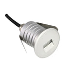 Spot LED moderne argenté résistant l'eau IP67 câble noir 12V LED