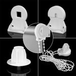 Kit fixation stores roulants blanc moderne rondelles vis câble 25mm 38mm