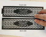 serviettes papier noir gravure ornementale adhésives personnalisées classiques occasions fêtes événements