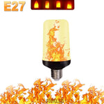 ampoule effet flamme led modes e14 e27 décoration intérieure simulant feu orange blanc