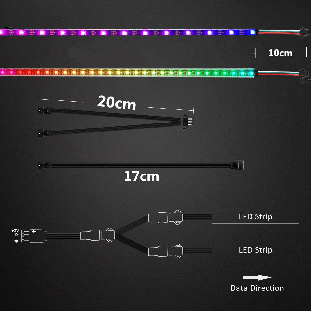 ruban led flexible 5v 30leds 60leds ip30 ip65 waterproof rouge vert bleu violet techno