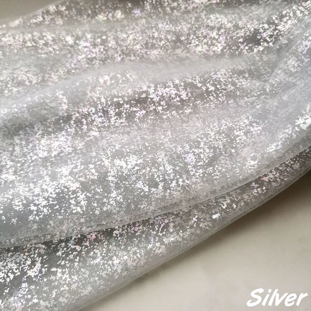 tissu polyester brillant effet paillettes moderne vert pastel rose violet bleu clair opaque décoration