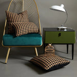 housses coussin peluche noires blanches carreaux nordique moderne 50x50cm 45x45cm 30x50cm