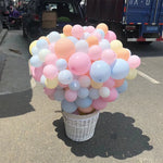 Ballon rond latex rose pour fête enfant