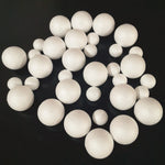 boules polystyrène blanc simples décorations fêtes mariage bricolage artisanat rondes lisses opaques variées tailles